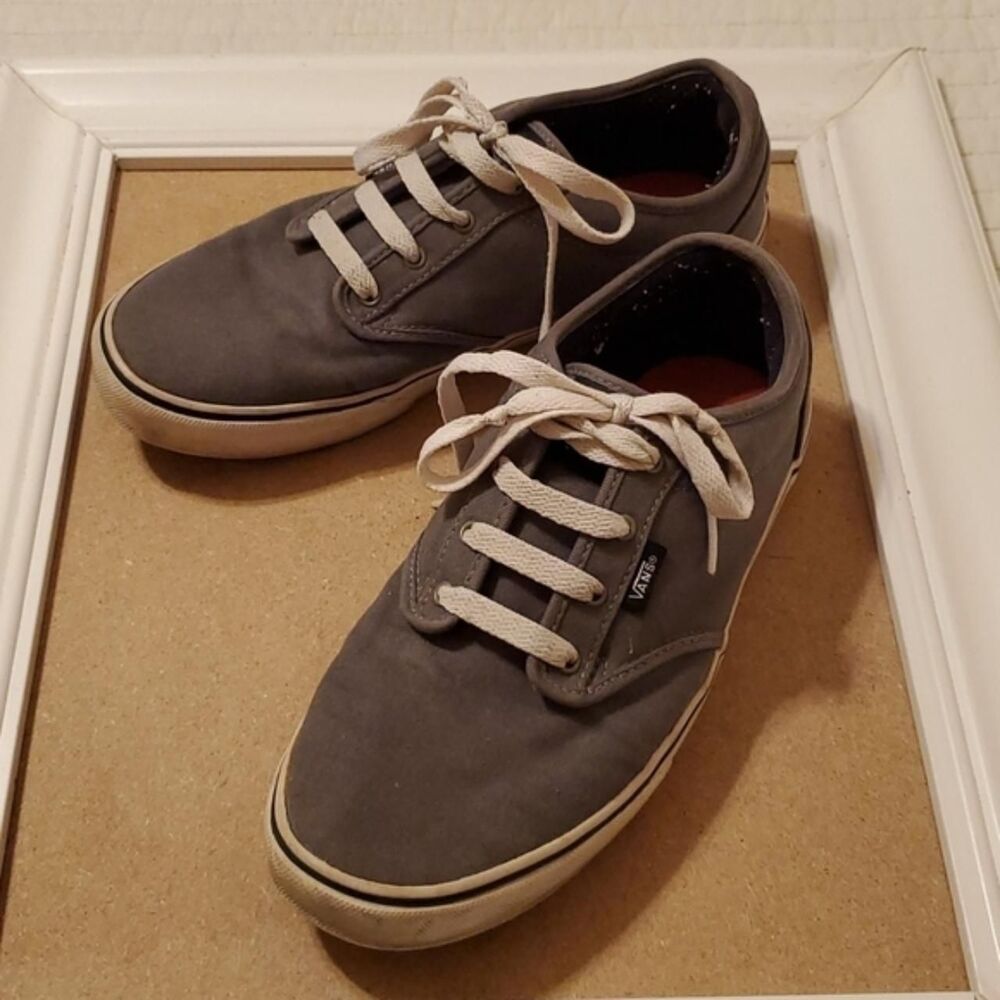 Vans Gray Canvas Skateboarding Shoes Trainers Unisex Men's 7 Women's 8.5